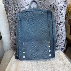 Hammitt Blue Snakeskin Leather Backpack Bag